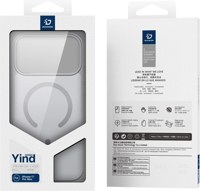 Панель Dux Ducis Yind MagSafe для Apple iPhone 17 Pro Max Grey (6978943380340) - зображення 9