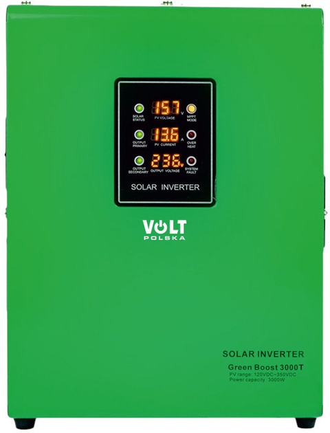 Сонячний інвертор для нагрівання води Volt Polska Green Boost mppt 3000T Terminal 120 - 350 VDC (5904100451746) - зображення 1