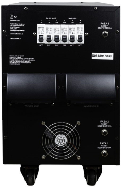 Стабілізатор Volt AVR PRO 25000VA 3% 3F (5904100451449) - зображення 3