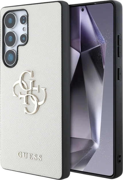 Панель Guess Grained Big 4G Logo Small Classic Logo для Samsung Galaxy S25 Ultra Beige (3666339449162) - зображення 5