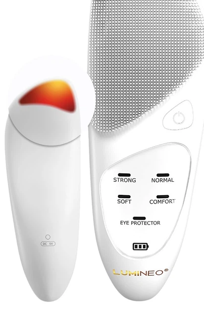 Szczoteczka do twarzy Lumineo Sonic perłowa + żel do wszystkich rodzajów skóry (5904726872734) - obraz 2