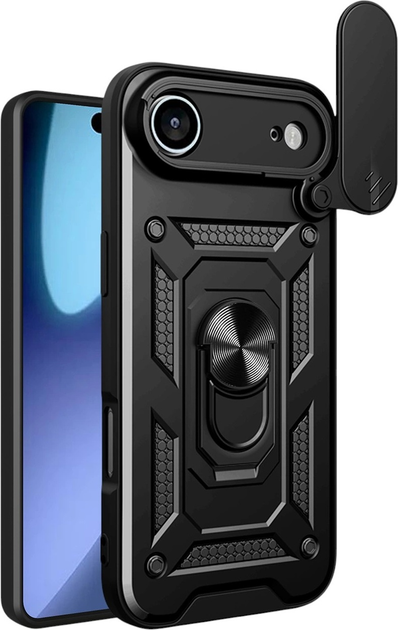 Панель Hurtel Hybrid Armor Camshield для Apple iPhone 17 Air Black (5907769379383) - зображення 1