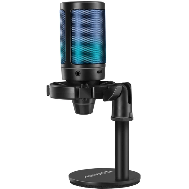 Игровой настольный стриминговый микрофон Defender Impulse GMC 600 USB RGB 1.8м Black (64660) - изображение 4