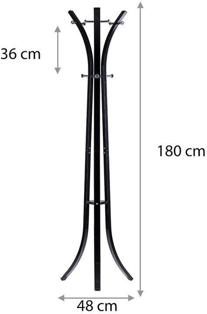Вішалка для одягу ModernHome by Multistore Чорна (YLT-0603 BLACK) - зображення 5