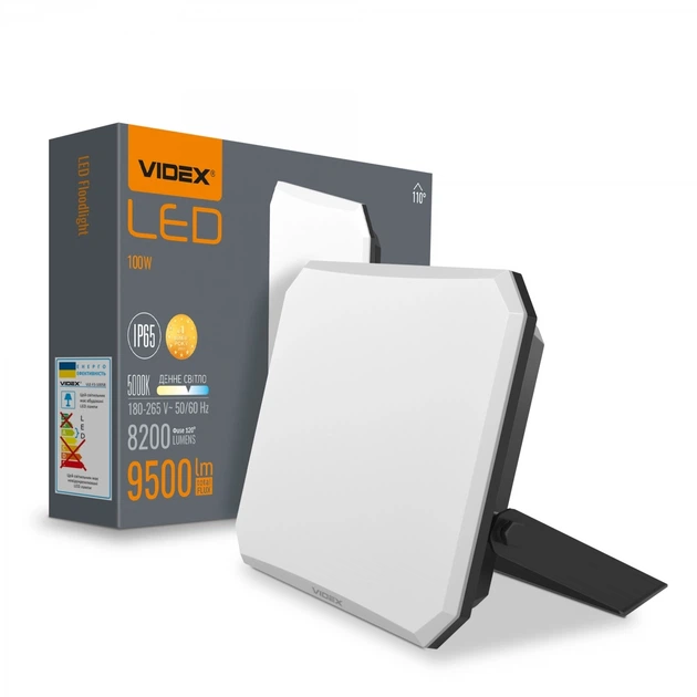 LED прожектор VIDEX F3 100W 5000K 220V Black (VLE-F3-1005B) 27716 - Фото 1 LED прожектор VIDEX F3 100W 5000K 220V Black (VLE-F3-1005B) 27716 - изображение 1