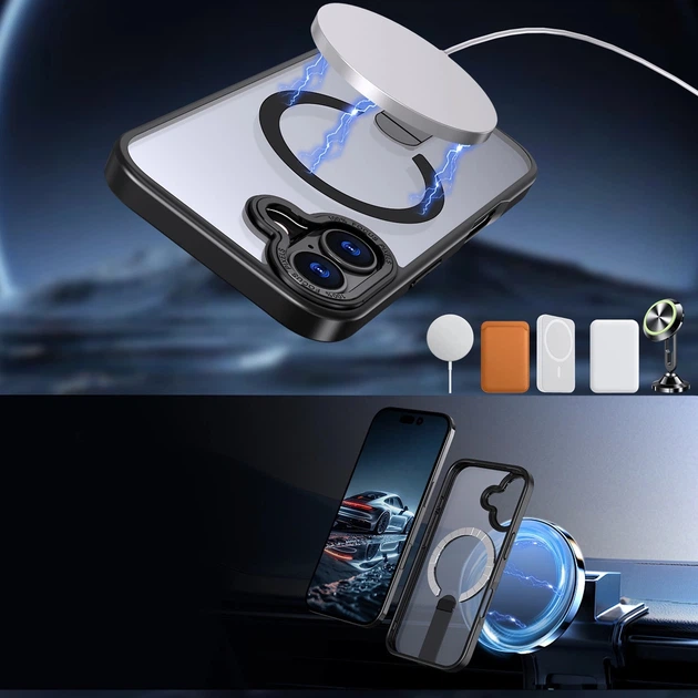 Etui Hurtel Hybrid Armor X do Apple iPhone 17 Black (5907769379451) - obraz 5