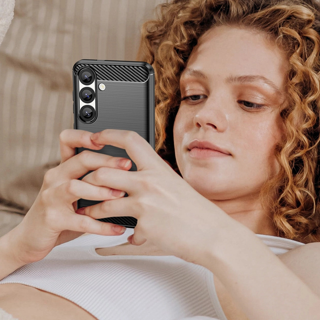 Панель Hurtel Carbon Case Flexible Silicone для Google Pixel 10 Pro XL Black (5907769378287) - зображення 8