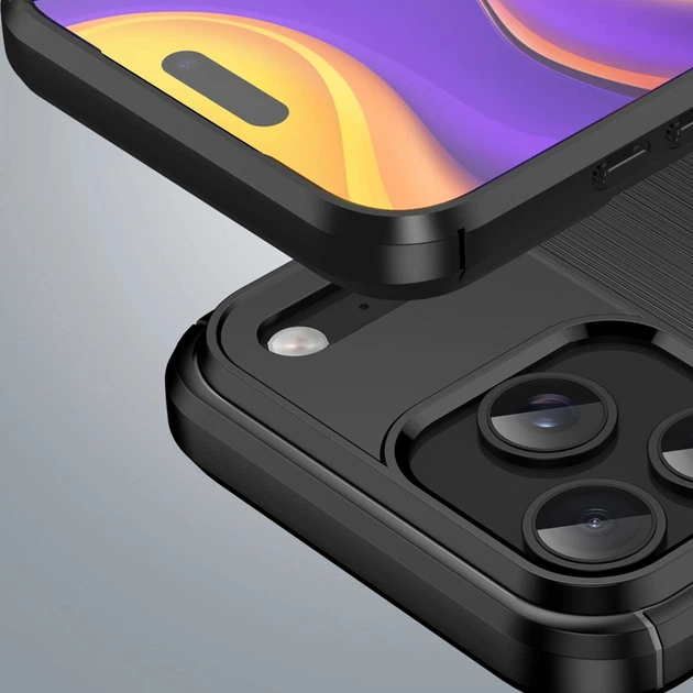 Etui plecki Hurtel Carbon Case do Apple iPhone 17 Pro Black (5907769379543) - obraz 7