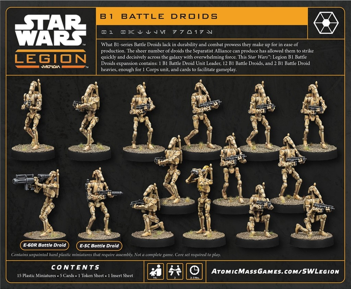 Dodatek do gry planszowej Atomic Mass Games Star Wars: Legion 2.0 B1 Battle Droids (wersja angielska) (841333133481) - obraz 2