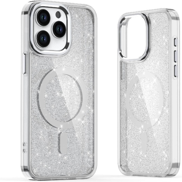 Панель Hurtel Glitter Case MagSafe Compatible для Apple iPhone 17 Semi-Transparent (5907769380389) - зображення 2