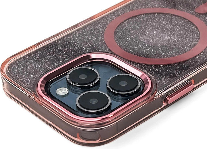 Etui plecki Hurtel Glitter Case MagSafe Compatible do Apple iPhone 17 Pro Pink (5907769380419) - obraz 2