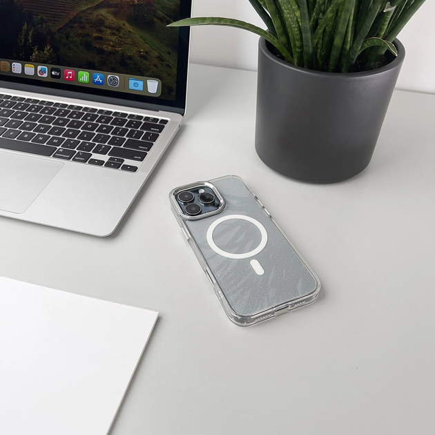 Панель Hurtel Glitter Case with MagSafe для Samsung Galaxy S25 Edge White (5907769376337) - зображення 5