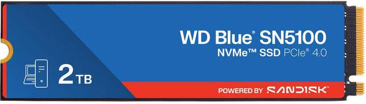Dysk SSD Western Digital SN5100 2TB M.2 2280 NVMe PCIe 4.0 x4 3D CBA NAND (WDS200T5B0E-00CPE0) - obraz 1