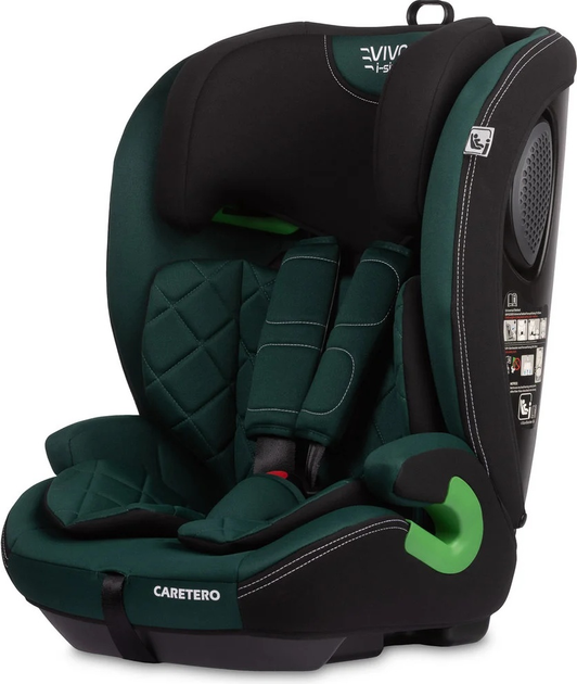 Fotelik samochodowy Caretero Vivo I-Size Isofix od 76 cm do 150 cm Szmaragdowy TERO-2053 (5903076321732) - obraz 5