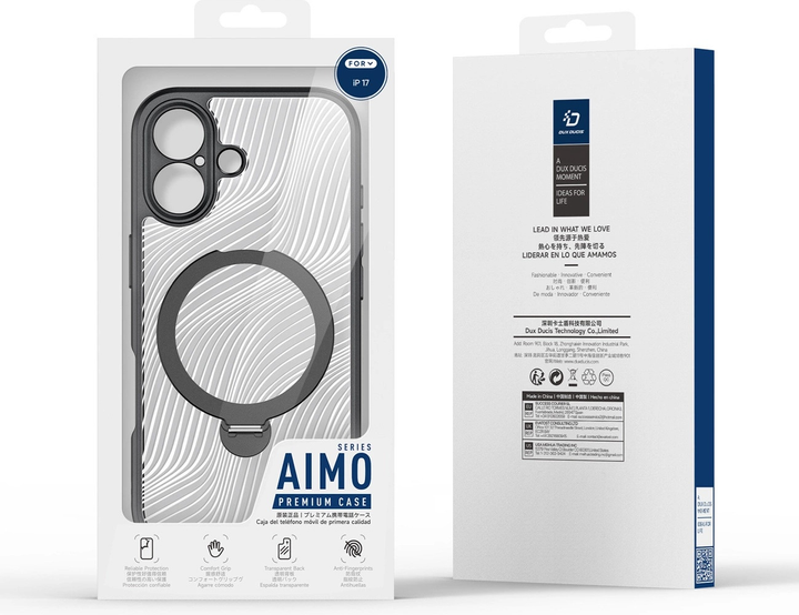 Панель Dux Ducis Aimo Mag Case with Magnetic Ring and Stand для Apple iPhone 17 Black (6971824153347) - зображення 3