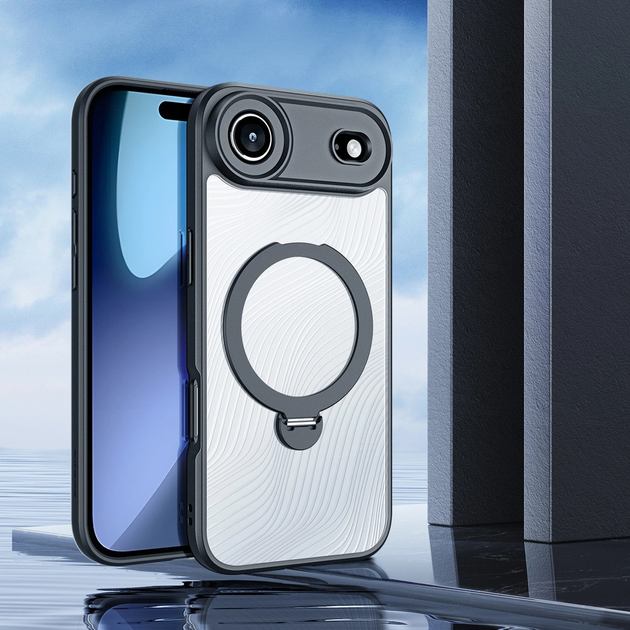 Панель Dux Ducis Aimo Mag Case with Magnetic Ring and Stand для Apple iPhone Air Black (6971824153354) - зображення 4