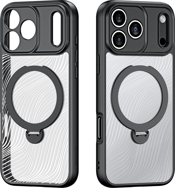 Панель Dux Ducis Aimo Mag Case with Magnetic Ring and Stand для Apple iPhone 17 Pro Black (6971824153361) - зображення 2