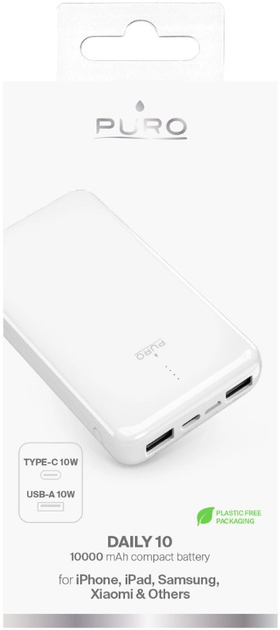 Powerbank Puro 10000mAh 12W White (8033830300240) - obraz 4