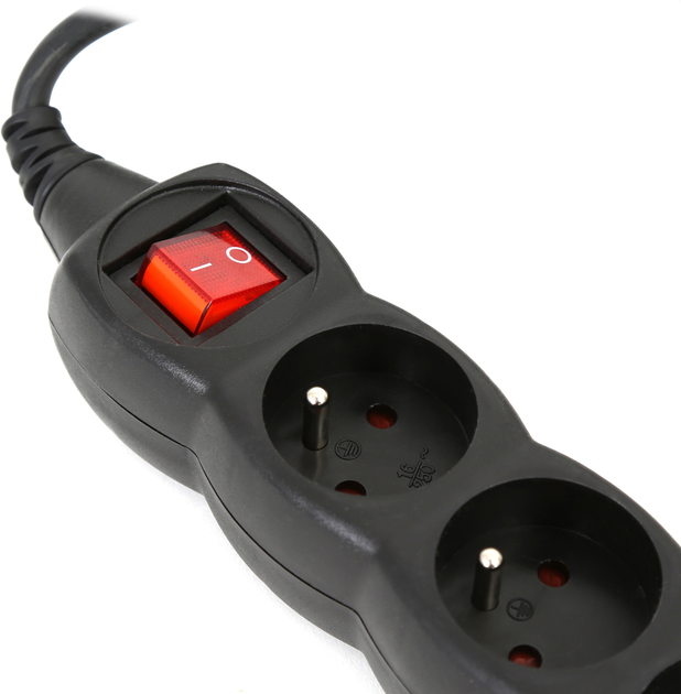 Listwa zasilająca Omega Listwa 3 m 5 gniazd Black (5907595411066) - obraz 4