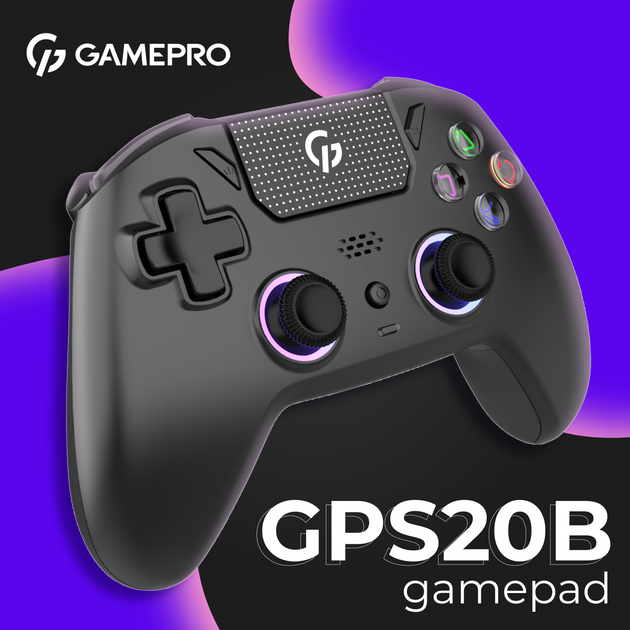 Беспроводной геймпад GamePro GPS20B 2.4G/BT 5.1/USB (Switch/PC/PS/iOS/Android) RGB Black - Фото 4 Беспроводной геймпад GamePro GPS20B 2.4G/BT 5.1/USB (Switch/PC/PS/iOS/Android) RGB Black - изображение 4