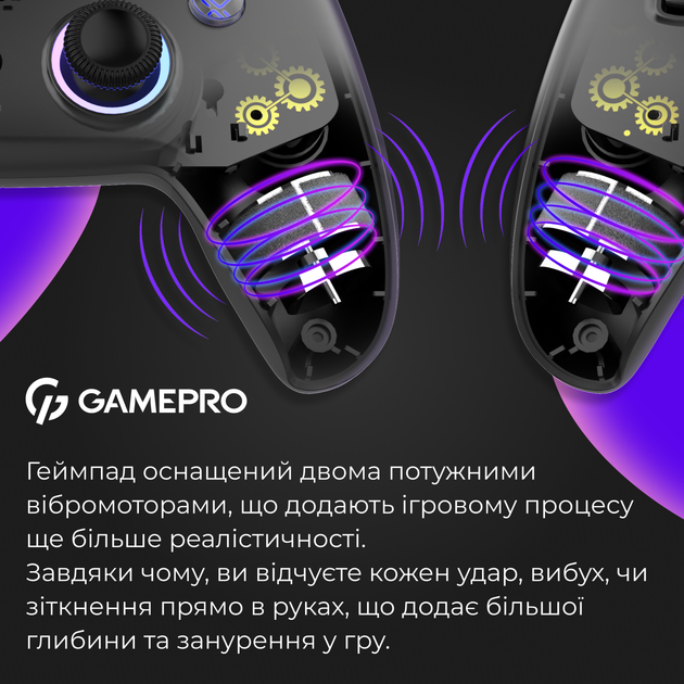 Беспроводной геймпад GamePro GPS20B 2.4G/BT 5.1/USB (Switch/PC/PS/iOS/Android) RGB Black - Фото 15 Беспроводной геймпад GamePro GPS20B 2.4G/BT 5.1/USB (Switch/PC/PS/iOS/Android) RGB Black - изображение 15