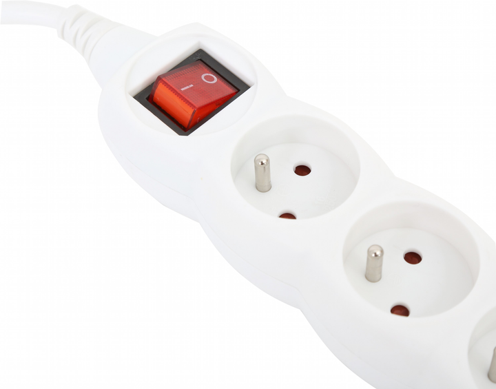Listwa zasilająca Omega Listwa 3 m 5 gniazd White (5907595413435) - obraz 3
