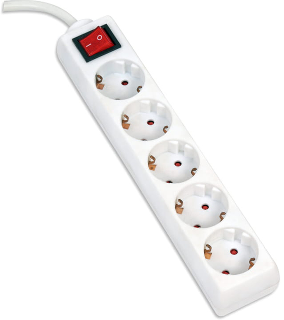 Listwa zasilająca Omega 5 m 16 A 5 Socket Type F Schuko German White (5907595437011) - obraz 1