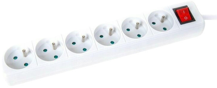 Listwa zasilająca Omega 16A 3 m 6 gniazd White (5907595460842) - obraz 1