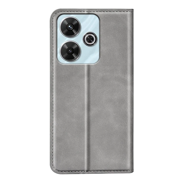 Чехол Taba Retro-Skin для Xiaomi Redmi 13 книжка с визитницей кожа PU серый - Фото 3 Чехол Taba Retro-Skin для Xiaomi Redmi 13 книжка с визитницей кожа PU серый - изображение 3