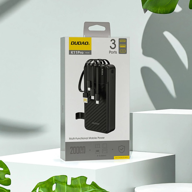 УМБ Dudao K11 Pro 20000mAh 10W Black (6977196681877) - зображення 5