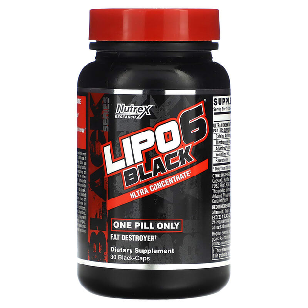 Nutrex Research, Lipo-6 Black UC Fat Destroyer - 30 рідкий капс (814897) - зображення 5