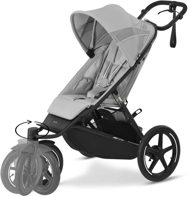 Прогулянкова коляска спортивна Cybex Avi Spin Fog Grey Gold 524000617 (4063846468126) - зображення 2
