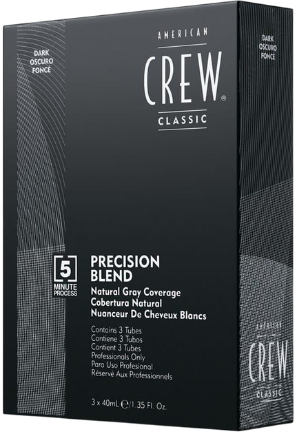 Система маскування сивини American Crew Precision Blend Natural Gray Coverage Dark 3x40 мл (738678248355) - зображення 1