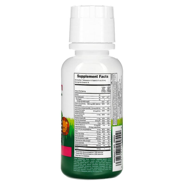Вітаміни для дітей, children's Multi-Vitamin, nature's Plus, Animal Parade, ягідний смак, 236,56 мл (NAP-29954) - зображення 2