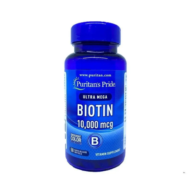 Биотин, Biotin, Puritan's Pride,10 000 мкг, 50 капсул (PTP-51463) - изображение 5