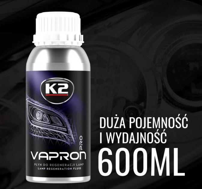 Płyn do regeneracji reflektorów samochodowych K2 VAPRON REFILL 600 ml (5906534018359) - obraz 2