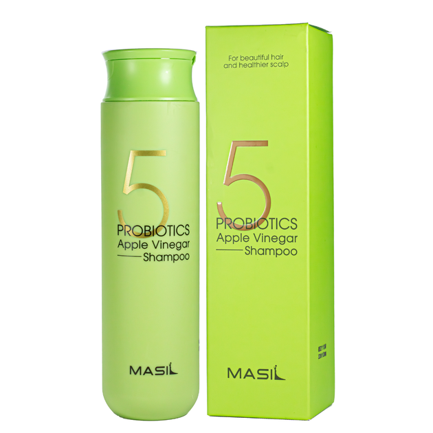 Шампунь для волос Masil 5 Probiotics Apple Vinegar Shampoo с яблочным уксусом 300 мл - Фото 1 Шампунь для волос Masil 5 Probiotics Apple Vinegar Shampoo с яблочным уксусом 300 мл - изображение 1