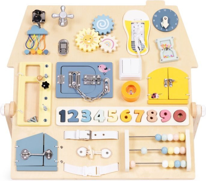 Drewniana tablica manipulacyjna EcoToys XL 2557 (5905817008988) - obraz 2