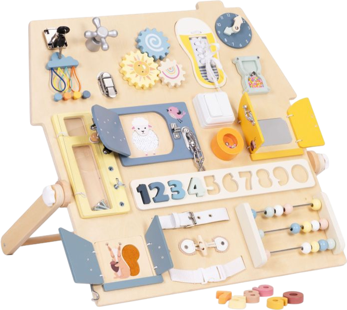 Drewniana tablica manipulacyjna EcoToys XL 2557 (5905817008988) - obraz 3