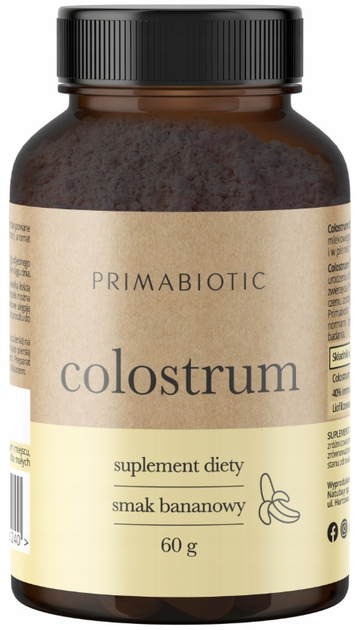 Suplement diety Primabiotic Colostrum w proszku 60 g Banana (5904538691240) - obraz 1