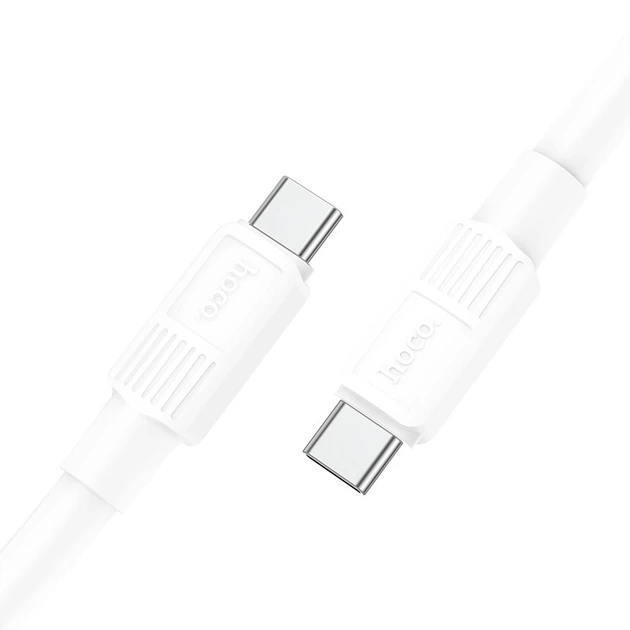 Кабель Hoco для X84 Type-C to Type-C Solid 60W charging data cable (L=1M) White - Фото 5 Кабель Hoco для X84 Type-C to Type-C Solid 60W charging data cable (L=1M) White - изображение 5