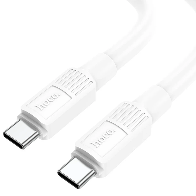Кабель Hoco для X84 Type-C to Type-C Solid 60W charging data cable (L=1M) White - Фото 6 Кабель Hoco для X84 Type-C to Type-C Solid 60W charging data cable (L=1M) White - изображение 6