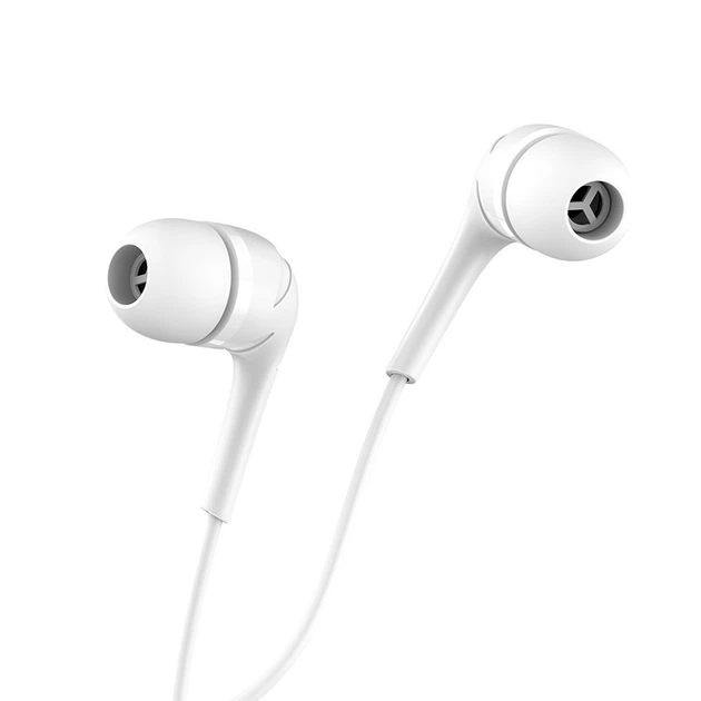 Навушники (провідні) Hoco для M40 Prosody universal earphones with microphone 3.5mm White - зображення 2