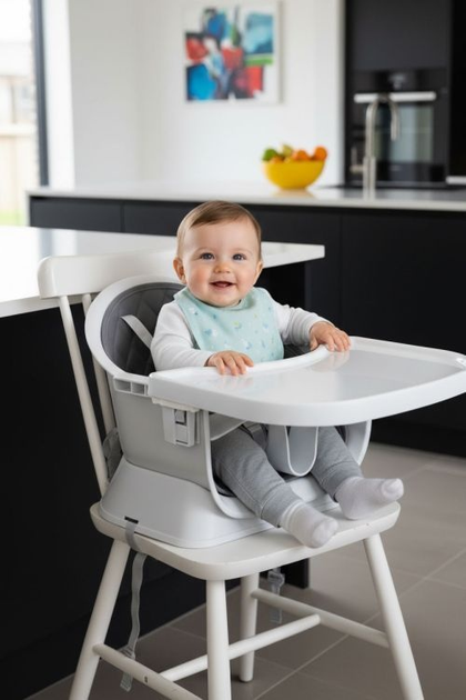 Стільчик для годування EcoToys 6 в 1 Сірий (5905817008520) - зображення 9