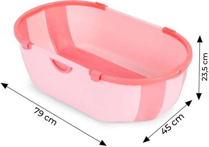 Wanienka dla dzieci EcoToys turystyczna składana Różowa (HA-B46-PK) - obraz 11
