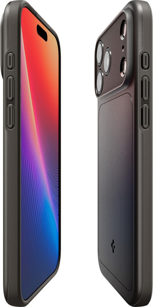 Etui plecki Spigen Thin Fit MagSafe do Apple iPhone 17 Pro Gun Metal (8800283314731) - obraz 6