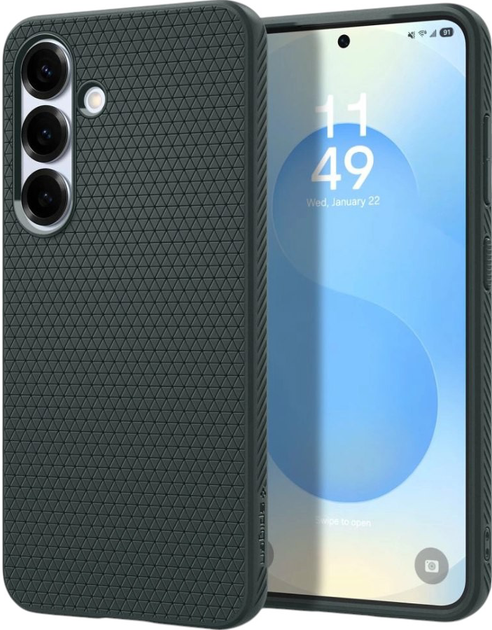Etui Spigen Liquid Air na Samsung Galaxy S25 Dark Green (8809971238328) - obraz 1