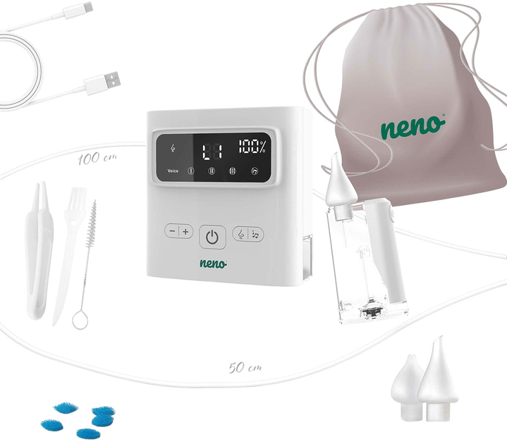 Aspirator do nosa Neno Grasso elektroniczny bezprzewodowy (5902479675688) - obraz 3