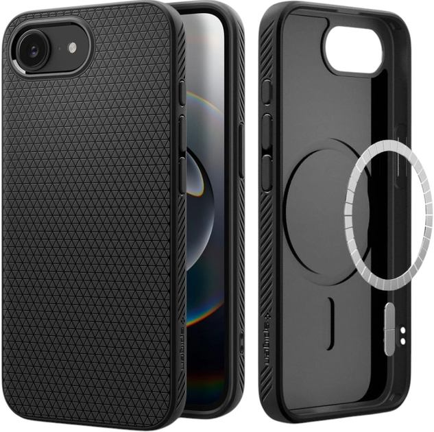 Etui Spigen Liquid Air Mag na iPhone 16e Black (8809971239813) - obraz 6