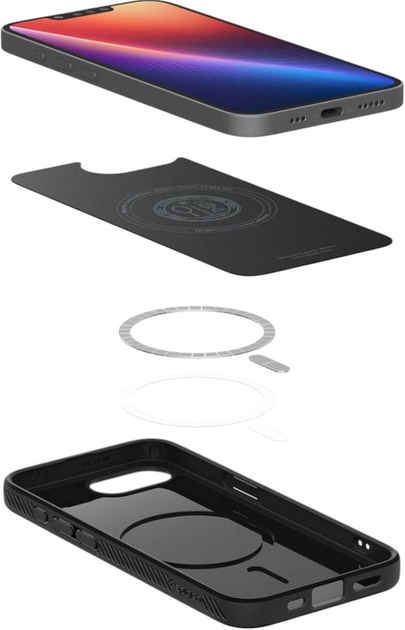 Etui Spigen Liquid Air Mag na iPhone 16e Black (8809971239813) - obraz 8